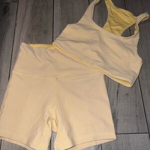 Yellow Womens workout  Set